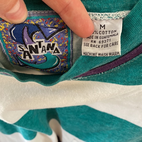 Santana stripped vintage oversized shirt - Picture 2 of 3